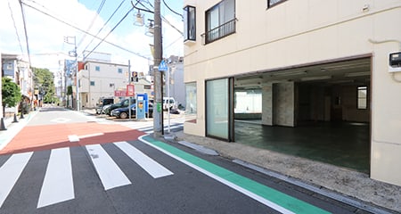 富ヶ谷オフィス｜2方向に視認性の高い1F路面区画